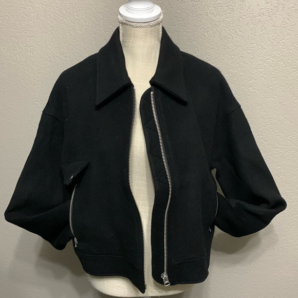 Hudson Varsity Cropped Wool Jacket - Picture 1 of 12